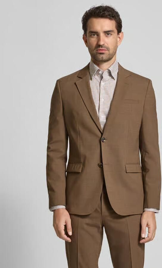 HUGO Extra slim fit 2-knoops colbert met scheerwol model 'Arti' - Foto 2