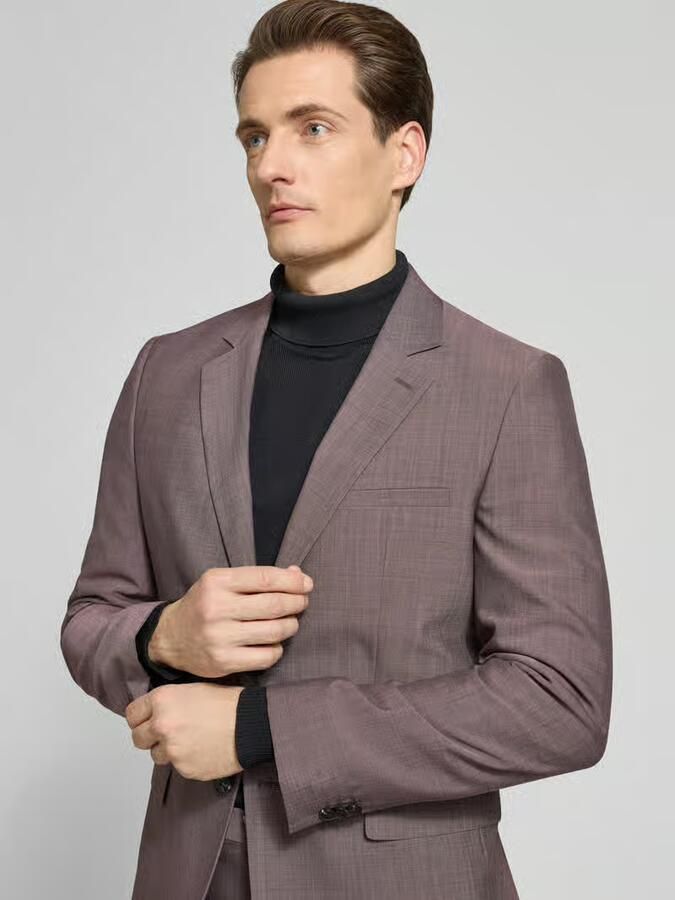 HUGO Extra slim fit pak van scheerwolmix model 'ARTI253X' - Foto 2