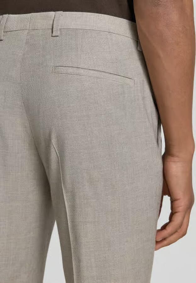 HUGO extra slim fit pantalon van mix van viscose en scheerwol model 'HESTEN253X'