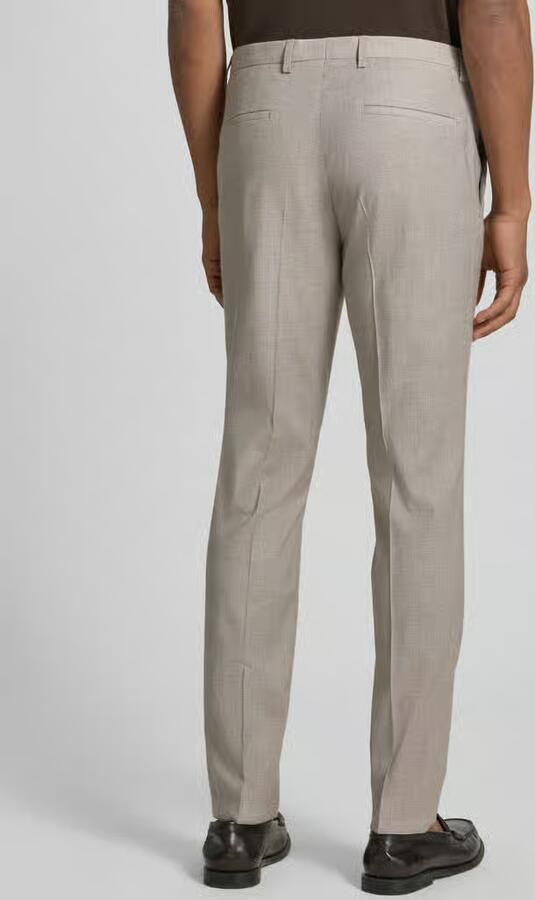 HUGO extra slim fit pantalon van mix van viscose en scheerwol model 'HESTEN253X' - Foto 3