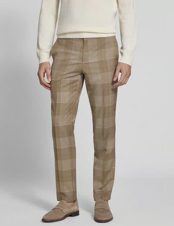 HUGO Extra slim fit pantalon van zuivere scheerwol model 'Hogan263X' - Foto 3