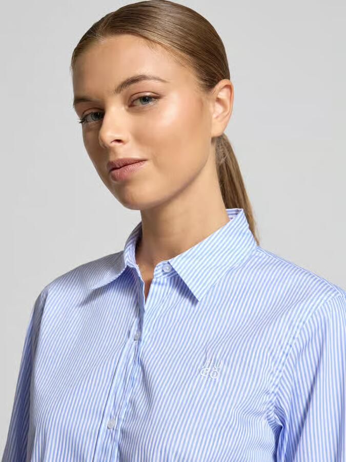 HUGO Getailleerde overhemdblouse van katoenmix model 'THE ESSENTIAL SHIRT' - Foto 2