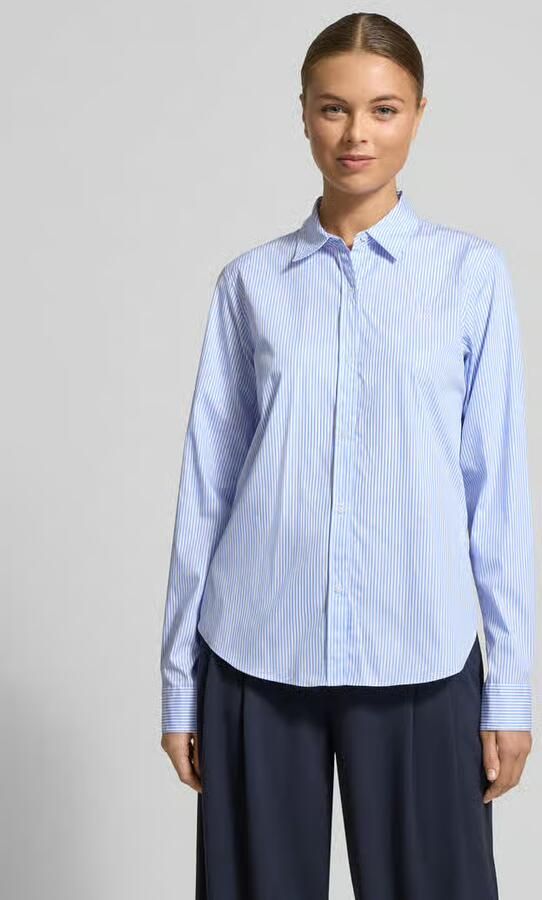 HUGO Getailleerde overhemdblouse van katoenmix model 'THE ESSENTIAL SHIRT' - Foto 2
