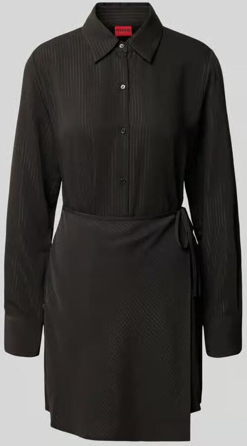 HUGO Getailleerde vrijetijdsjurk met all-over motief model 'Kateri'
