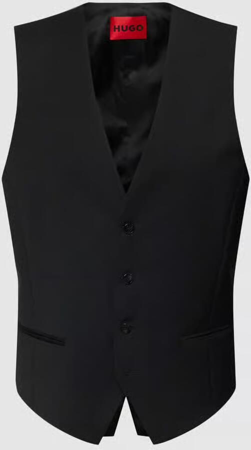 HUGO Gilet met paspelzakken