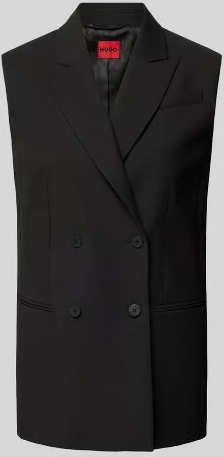 HUGO Gilet met reverskraag model 'AMADERA'