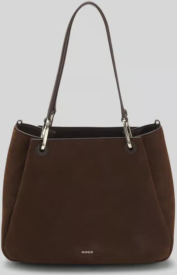 HUGO Handtas met velourslook met leer-aandeel - Foto 2