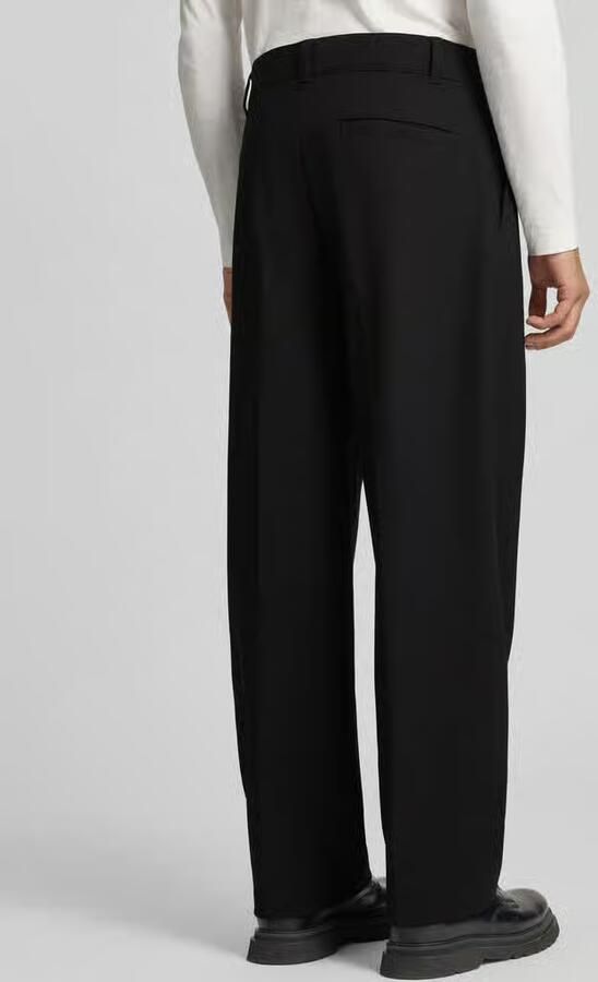 HUGO high waist bandplooibroek met persplooien - Foto 2