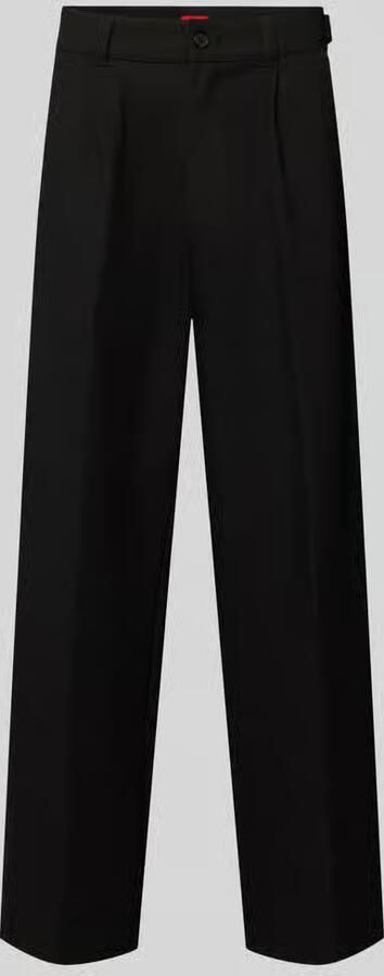 HUGO high waist bandplooibroek met persplooien