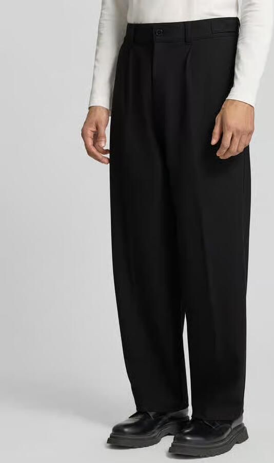HUGO high waist bandplooibroek met persplooien - Foto 3