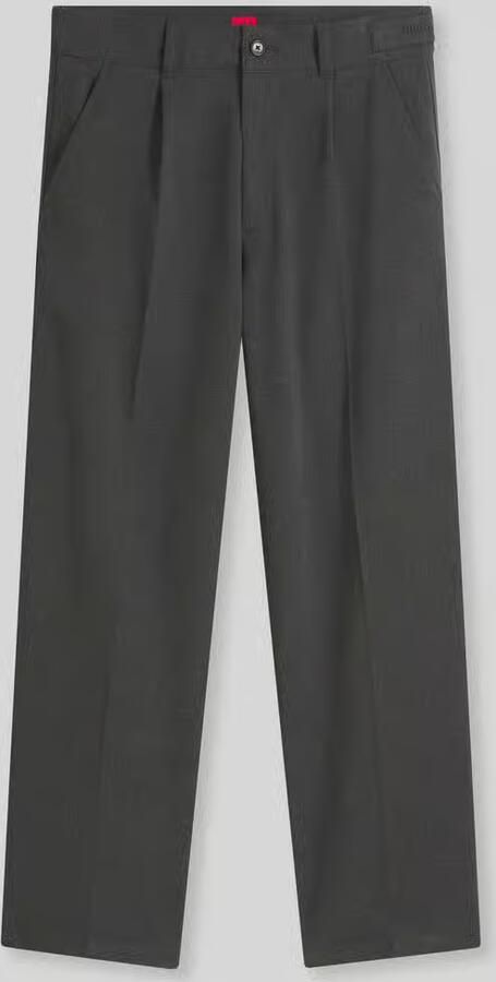 HUGO high waist bandplooibroek met persplooien