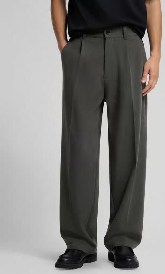 HUGO high waist bandplooibroek met persplooien - Foto 2