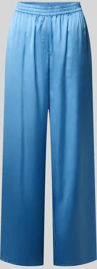 HUGO High waist stoffen broek met satijnglans