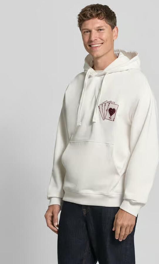 HUGO Hoodie met grote print aan de achterkant model 'Dewerhood' - Foto 2