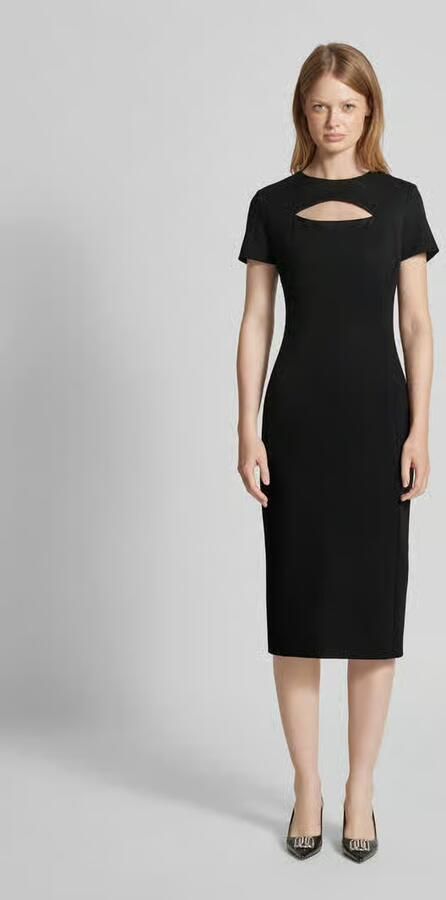 HUGO Kokerjurk met cut-out model 'Kalmine' - Foto 3