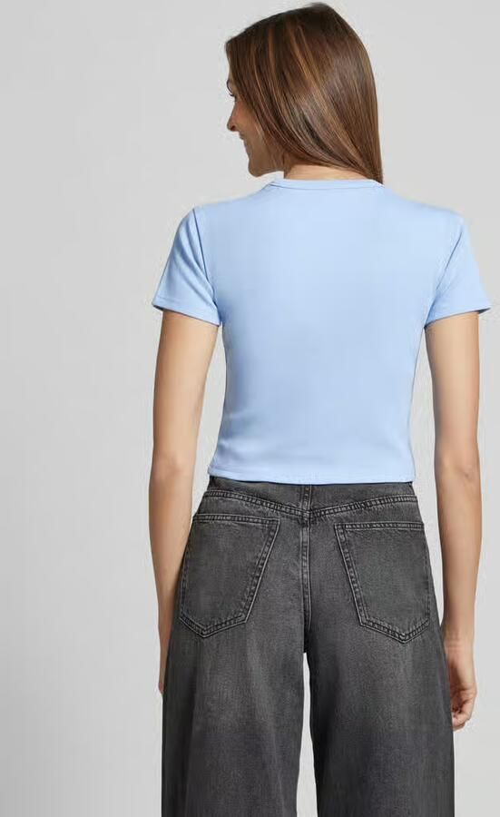 HUGO Kort T-shirt met labelstitching model 'Delanor' - Foto 2