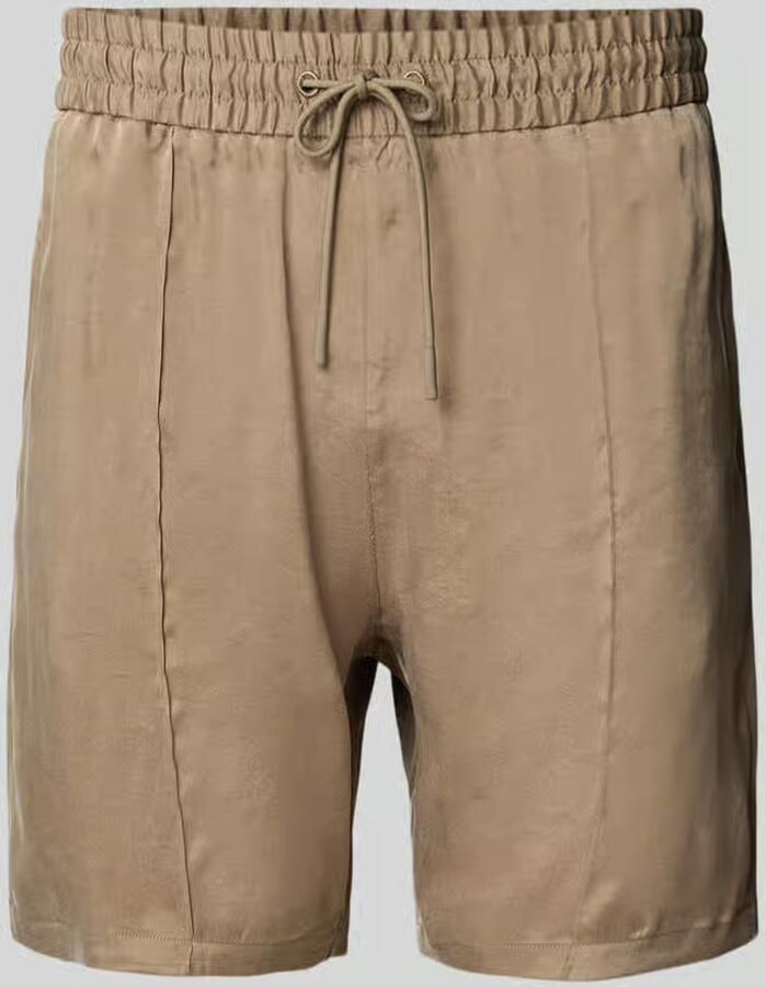 HUGO Korte regular fit broek met vaste persplooien model 'Ravis' - Foto 2
