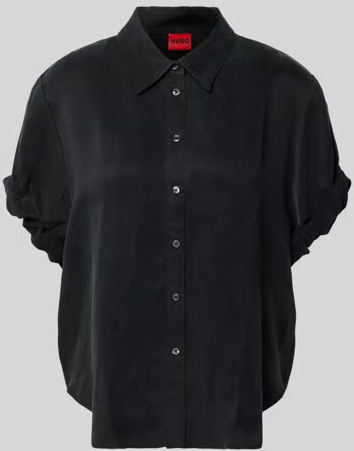 HUGO loose fit blouse met overhemdkraag model 'ENCHANTED' - Foto 2