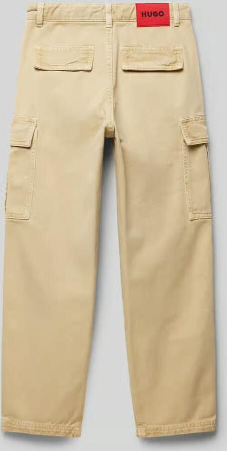 HUGO Loose fit cargobroek met labeldetail