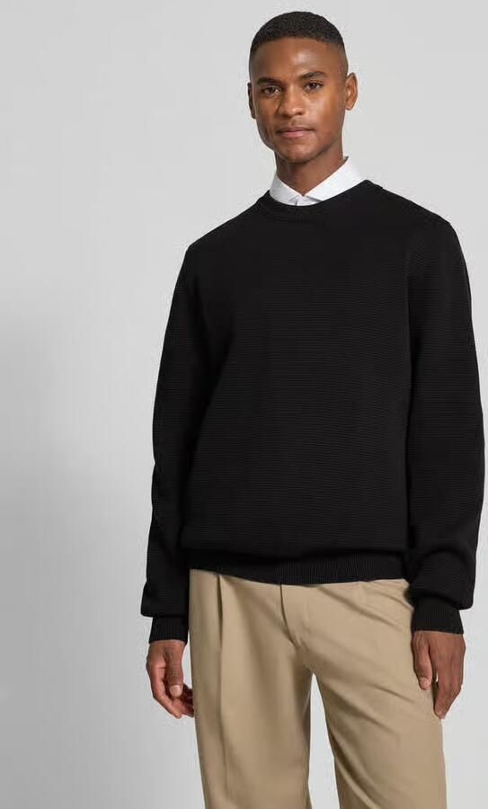 HUGO Loose fit gebreide pullover van puur katoen model 'SAN CELLY' - Foto 2