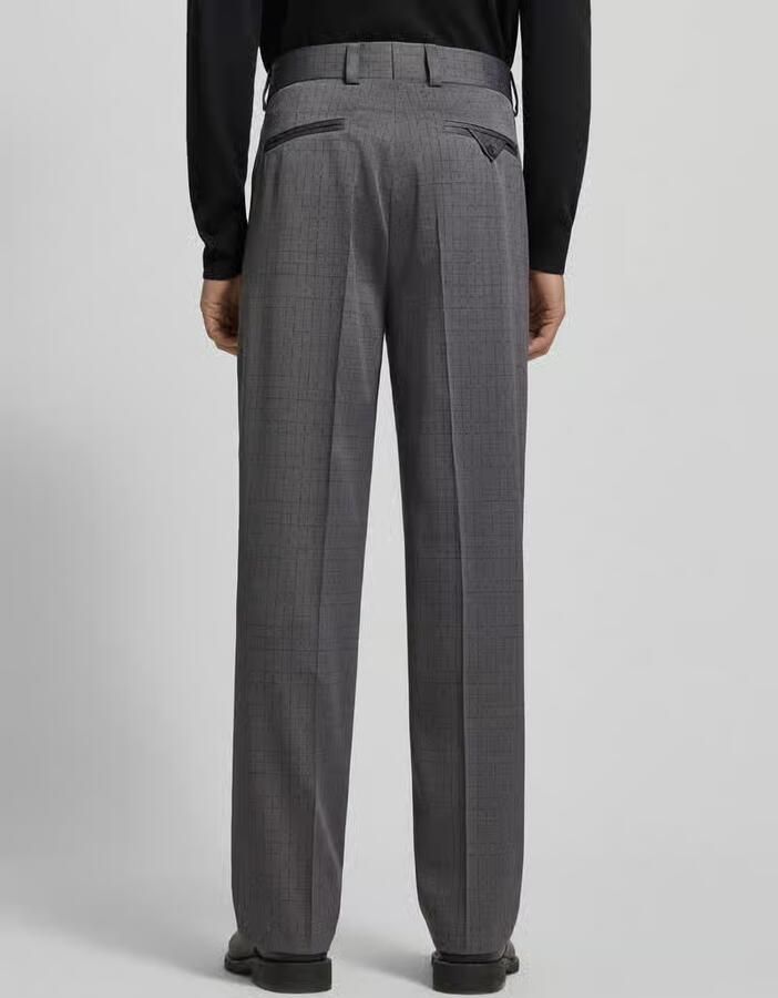 HUGO Regular fit pantalon van scheerwolmix model 'FLIPS251X'