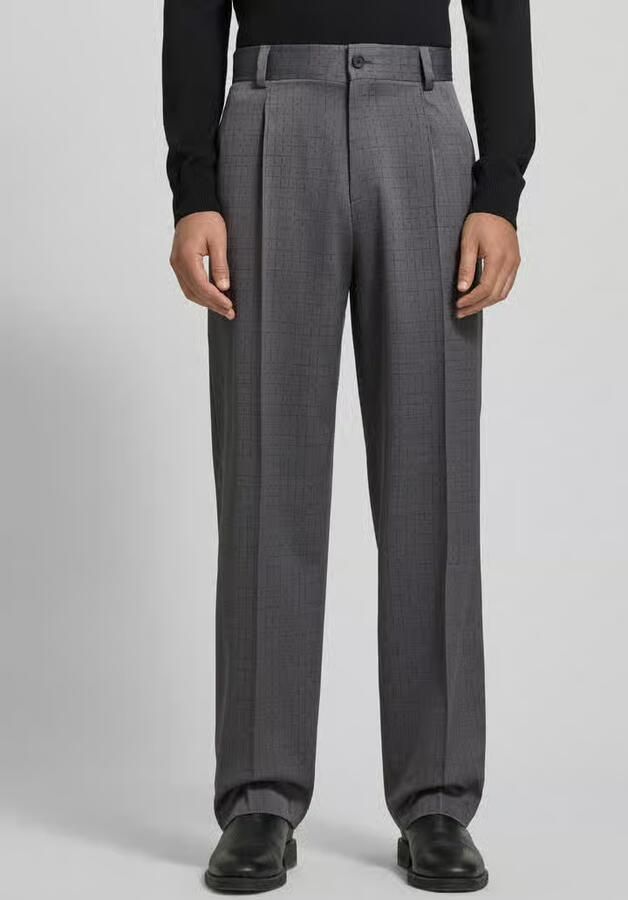 HUGO Regular fit pantalon van scheerwolmix model 'FLIPS251X' - Foto 3