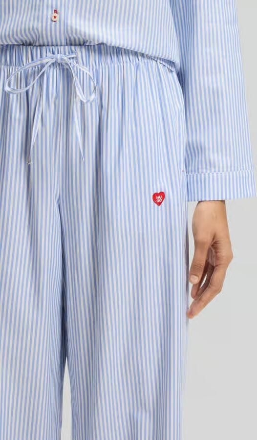 HUGO loose fit pyjamabroek van mix van katoen en viscose model 'DREEM'