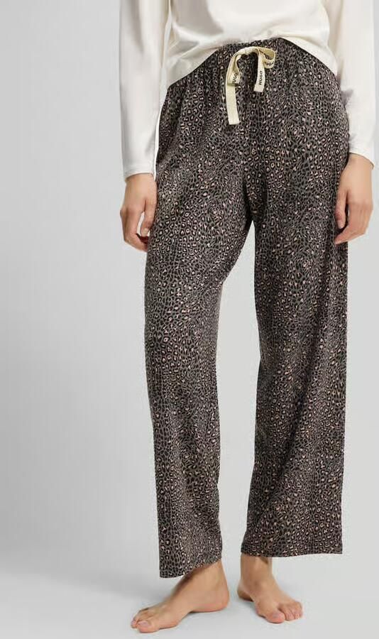 HUGO Loose fit pyjamabroek van mix van modal en katoen - Foto 2