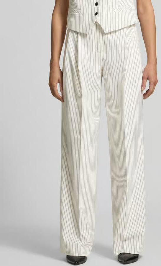 HUGO loose fit wijde broek met viscose model 'HEJULY' - Foto 3