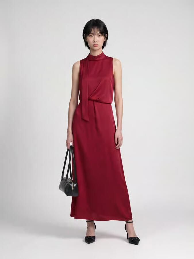 HUGO Maxi-jurk met drapering model 'Kedina-1' - Foto 3