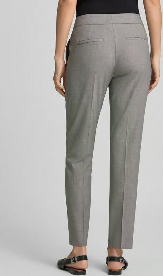 HUGO Mid Waist zakelijke broek met persplooien - Foto 3