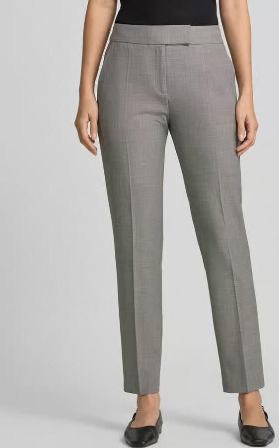 HUGO Mid Waist zakelijke broek met persplooien - Foto 2