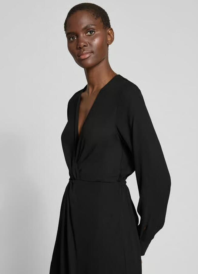 HUGO Midi-jurk met knoopdetail model 'Koventi'