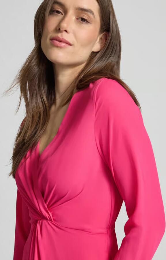 HUGO Midi-jurk met knoopdetail model 'Koventi'