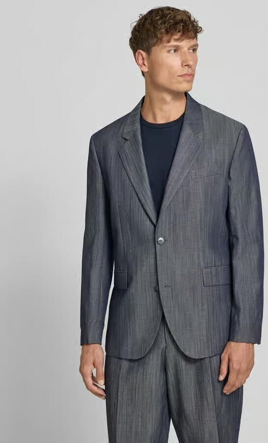 HUGO modern fit colbert van mix van scheerwol en linnen model 'KARLO243X' - Foto 3