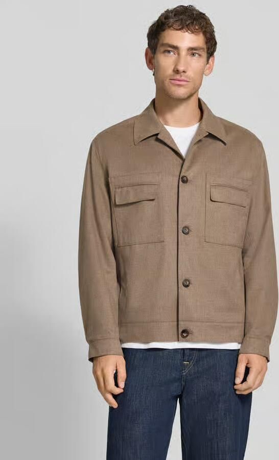 HUGO modern fit jack-overhemd met wol model 'Juliano' - Foto 3