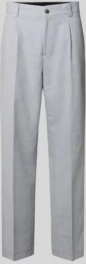 HUGO modern fit pantalon met katoen en linnen aandeel - Foto 2