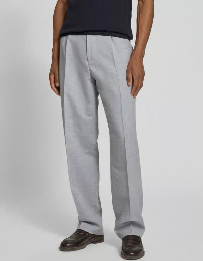 HUGO modern fit pantalon met katoen en linnen aandeel - Foto 2