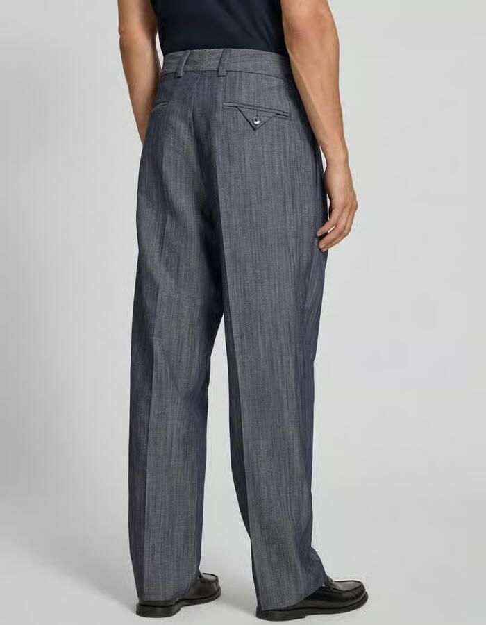 HUGO modern fit pantalon van mix van scheerwol en linnen model 'FLIPS251X' - Foto 2
