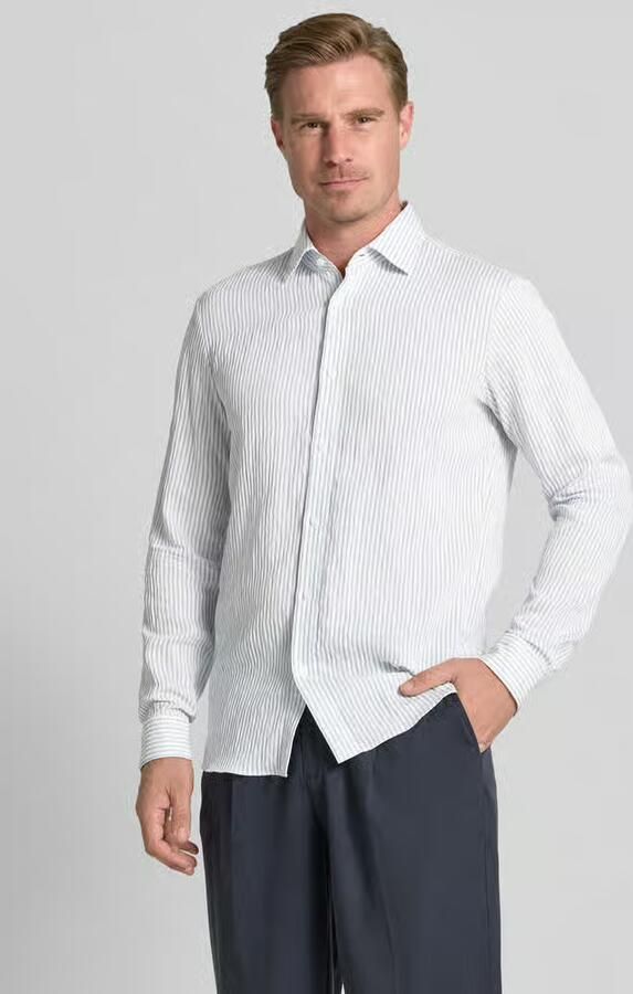 HUGO modern fit zakelijk overhemd van viscosemix model 'VALERIO' - Foto 3