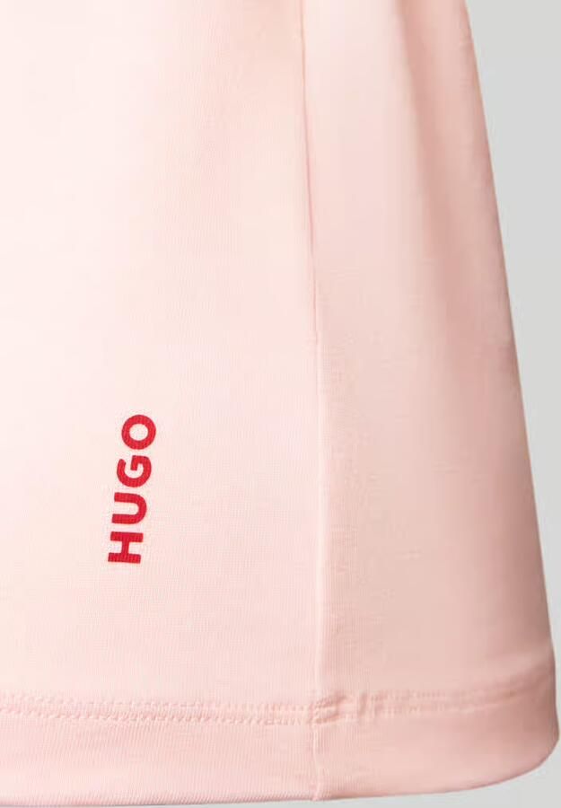 HUGO Nauwsluitend T-shirt in een set van 2 stuks van katoenmix model 'TWIN T-SHIRT RN' - Foto 2