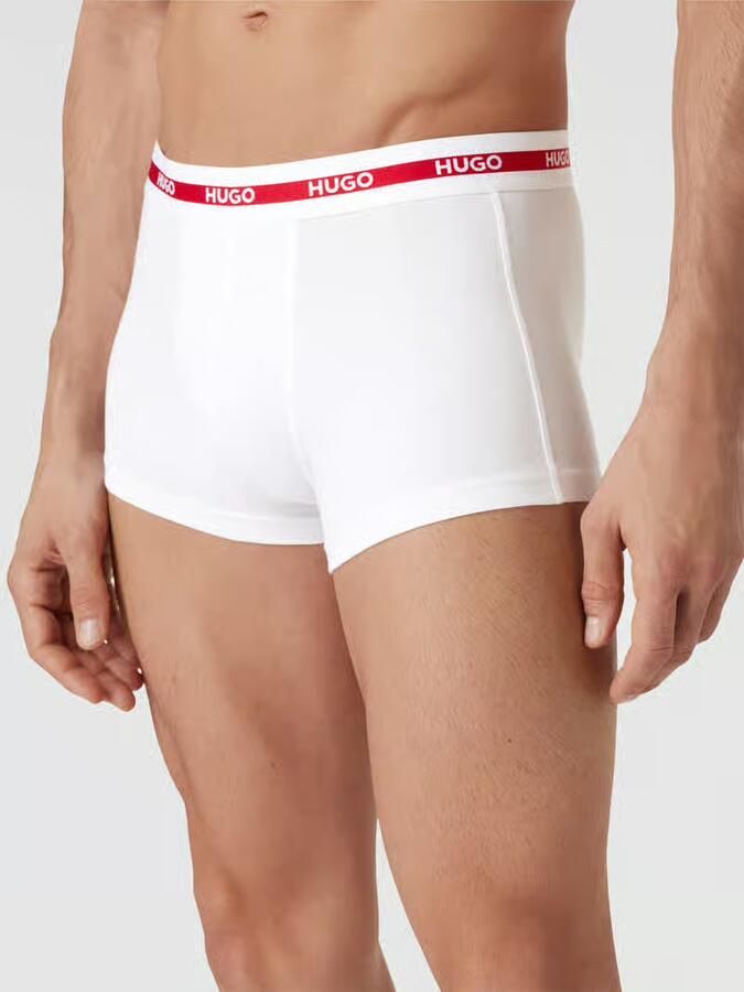 HUGO underwear Trunk TRIPLET PLANET Logo's op de elastische band gemiddelde bandhoogte (3 stuks) - Foto 7