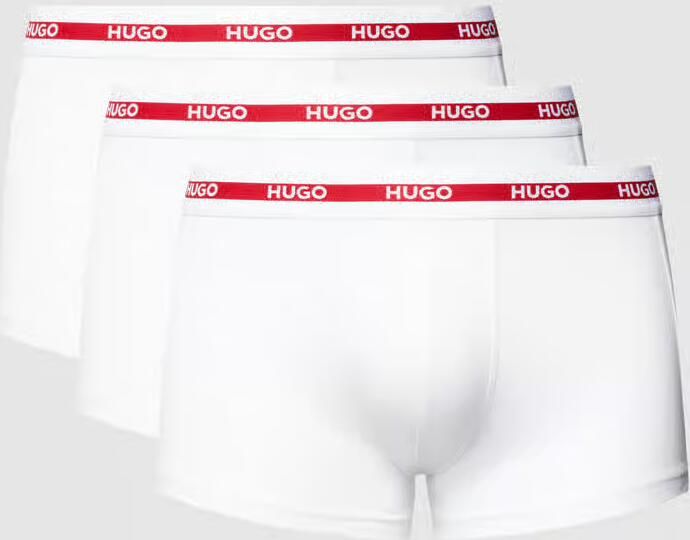 HUGO underwear Trunk TRIPLET PLANET Logo's op de elastische band gemiddelde bandhoogte (3 stuks) - Foto 6