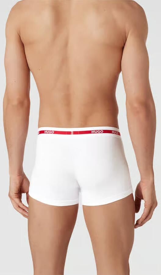 HUGO underwear Trunk TRIPLET PLANET Logo's op de elastische band gemiddelde bandhoogte (3 stuks) - Foto 7