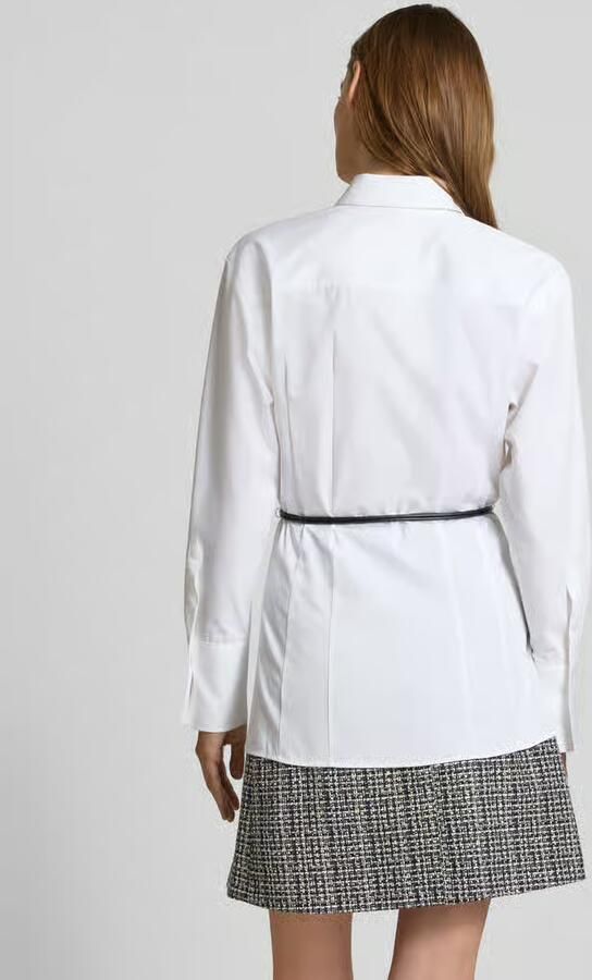 HUGO Overhemdblouse met tailleriem model 'Everlee'