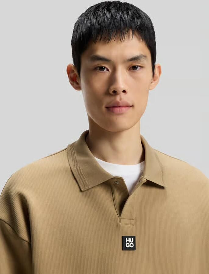 HUGO oversize fit sweatshirt van katoenmix model 'Dabins'