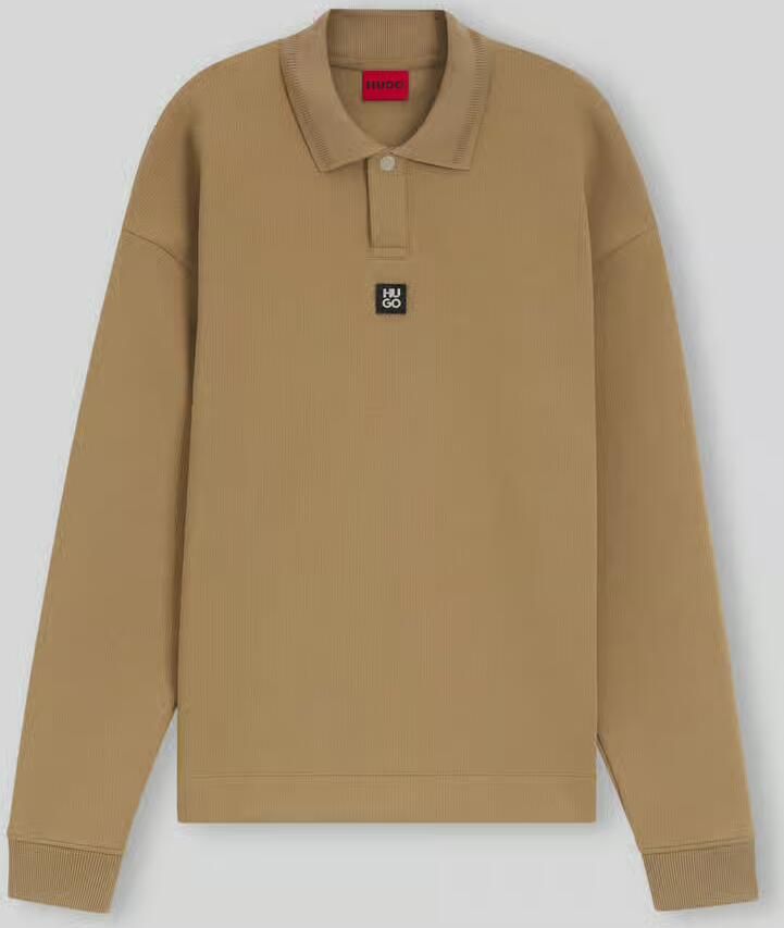 HUGO oversize fit sweatshirt van katoenmix model 'Dabins' - Foto 2