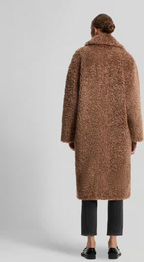 HUGO oversized fit teddy- lange jas van imitatiebont met reverskraag model 'Malite-1' - Foto 3