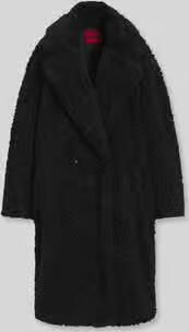 HUGO oversized fit teddy- lange jas van imitatiebont met reverskraag model 'Malite-1'