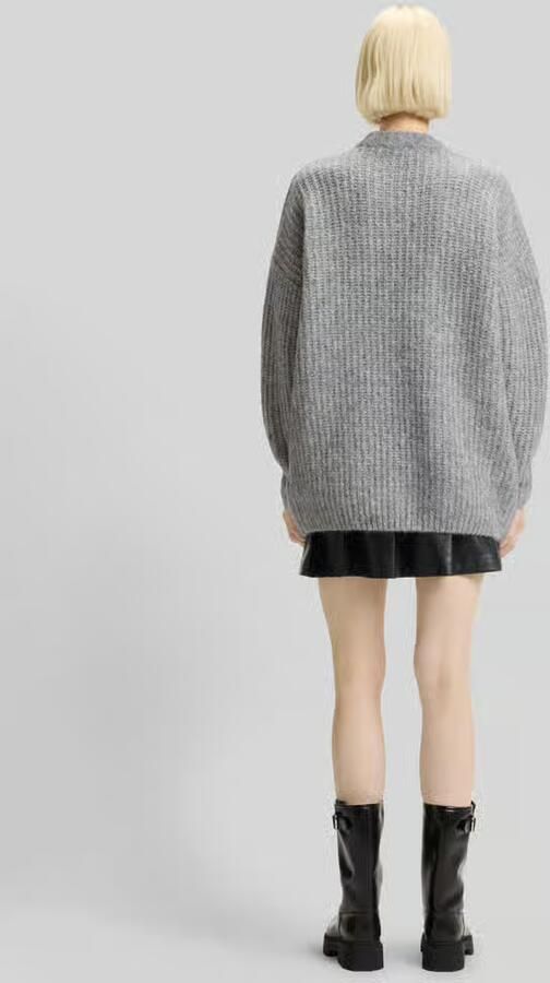 HUGO Oversized gebreide pullover van wolmix model 'SLOGUIS'